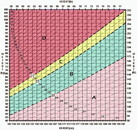 Bmi Chart Kg Cm