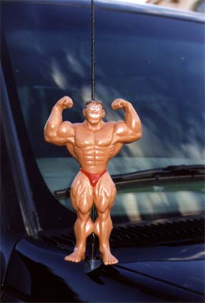 muscle man cake topper